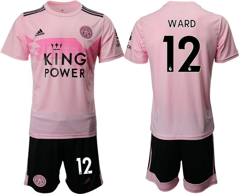 Men 2019-2020 club Leicester City away #12 pink Soccer Jerseys